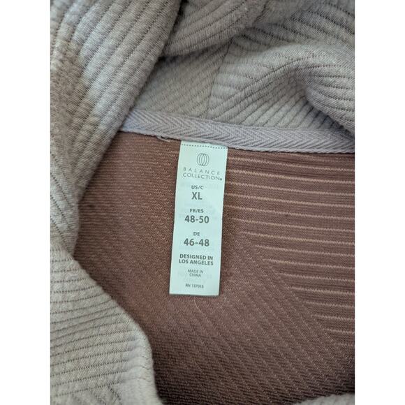 Balance Collection Women's Marci Pullover Sweatshirt Quilted Sz XL Purple Dove - Picture 9 of 11